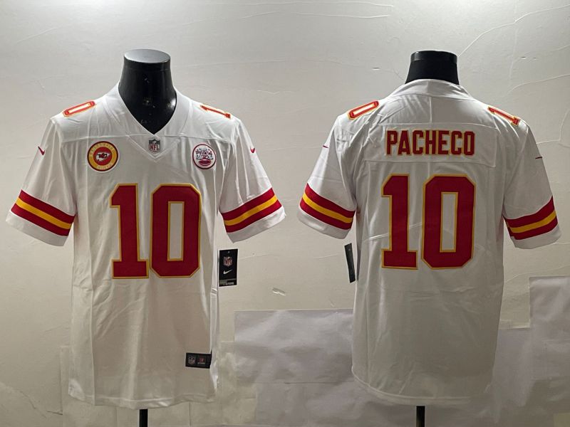 Men Kansas City Chiefs #10 Pacheco White Second generations 2025 Nike Limited NFL Jersey style 6